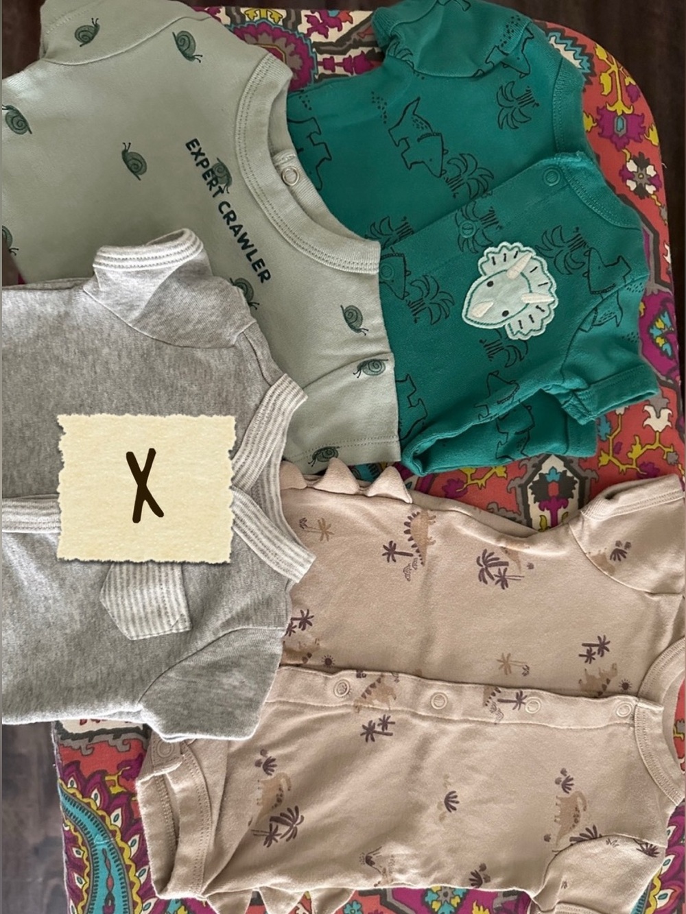 3 Carter's Rompers Size Newborn Bundle (NB)